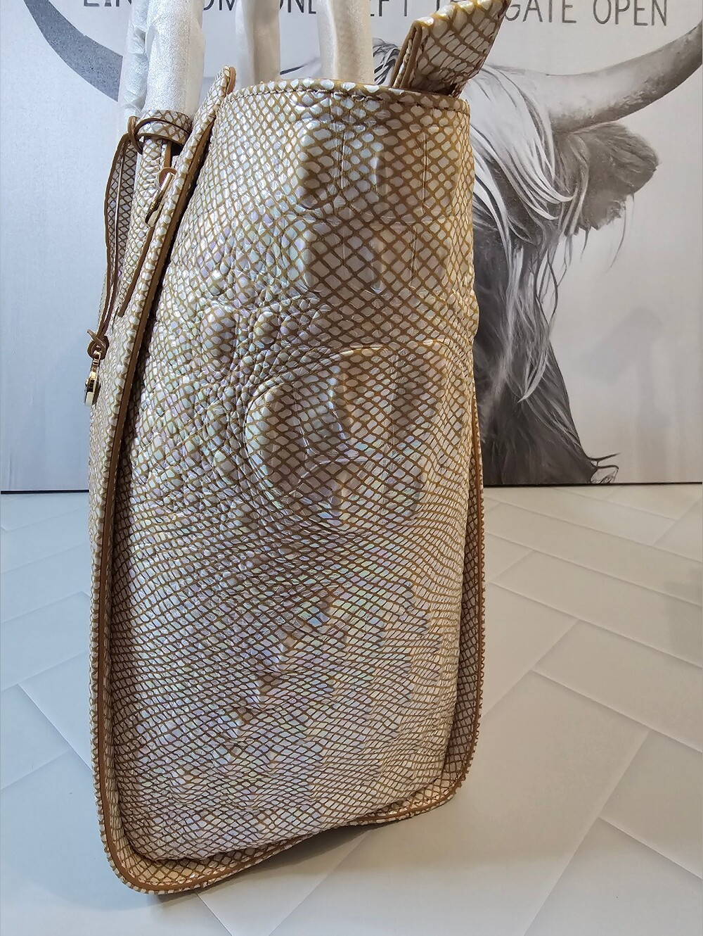 Brahmin Megan Tiramisu Melbourne Leather Tote NWT - Picture 8 of 12